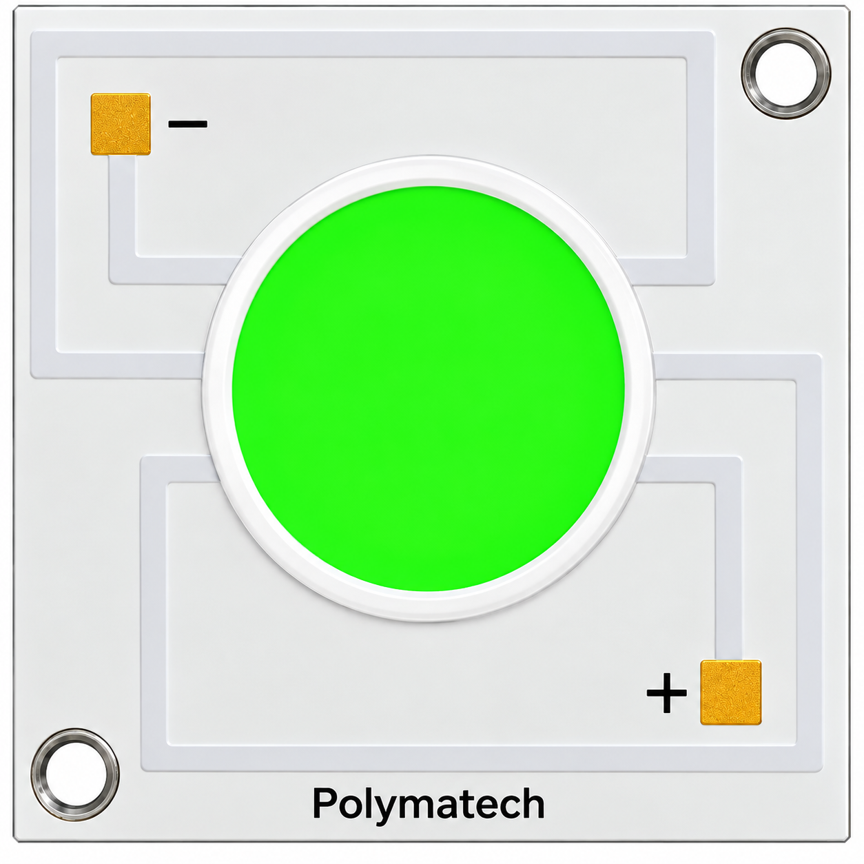 Indicative Polymatech Blue + Green chip-on-board LED