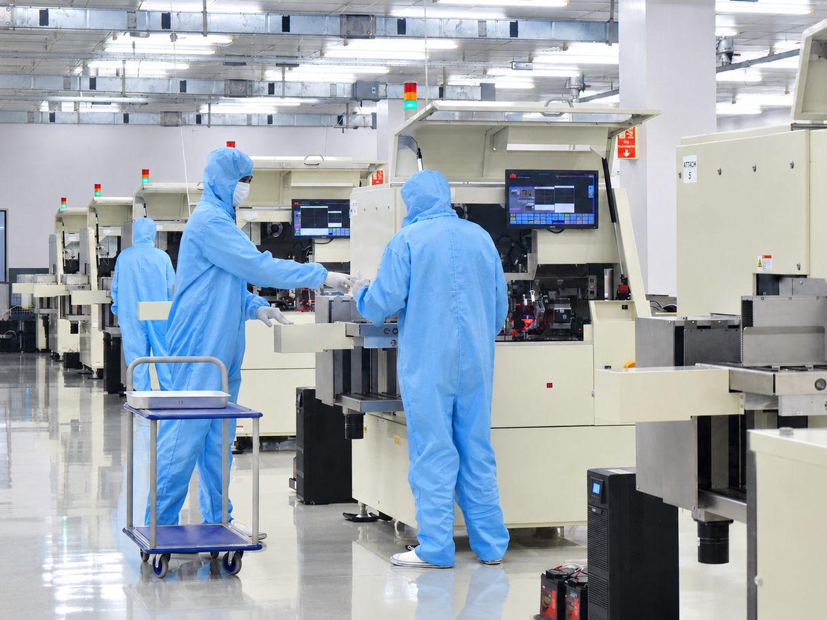 Polymatech production team at work in the cleanroom